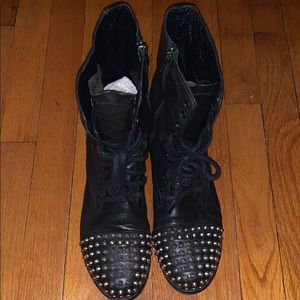 Steve Madden Studded Black Combat Boot